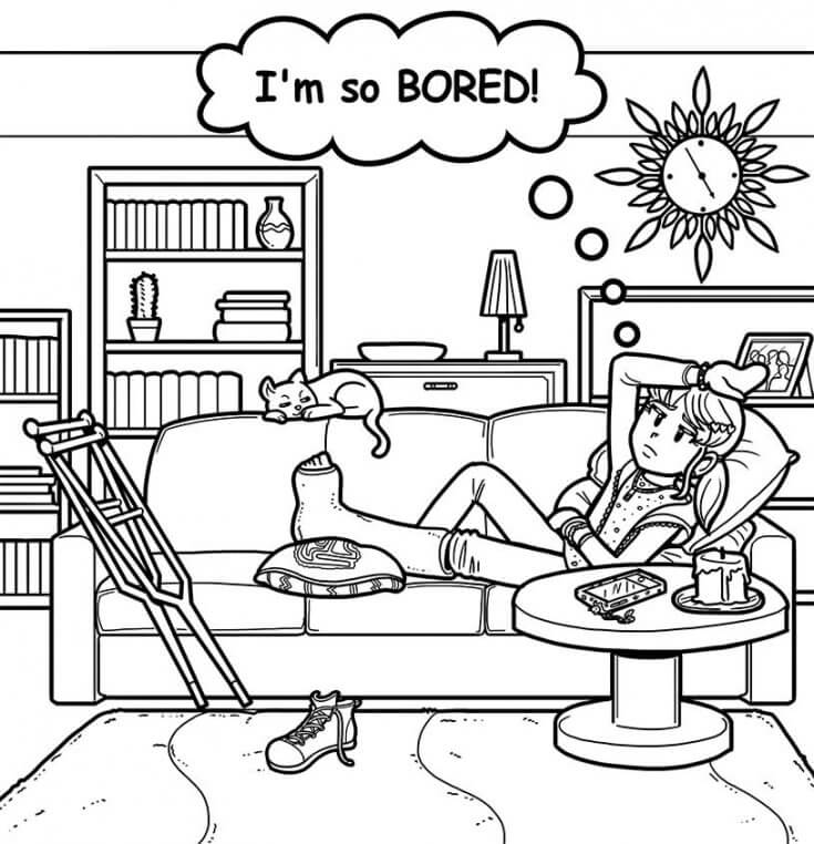 735x762 i broke my leg! now i'm bored!! dork diaries - Broken Leg Drawing