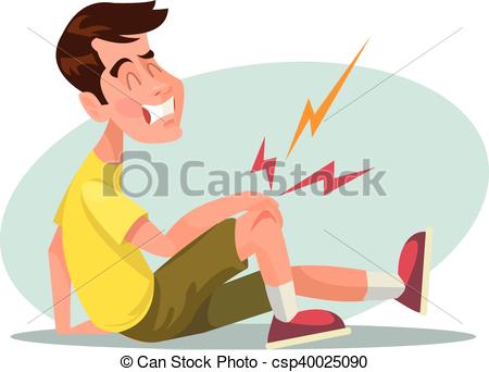 450x342 man character with broken leg vector flat cartoon illustration - Broken Leg Drawing