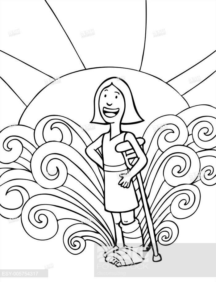 700x913 broken leg, stock vector, vector and low budget royalty free image - Broken Leg Drawing