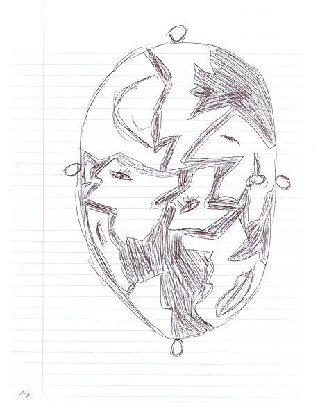 461x602 Broken Mirror Drawing - Broken Mirror Drawing