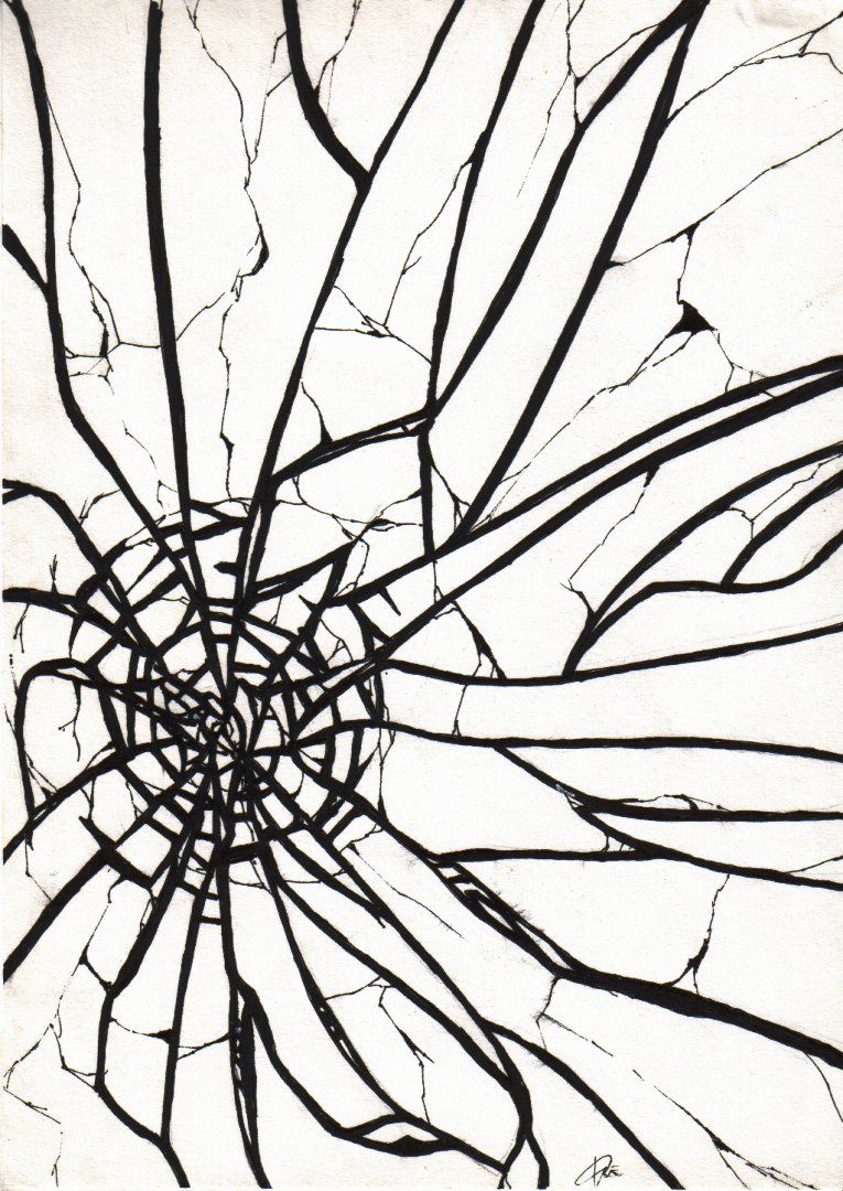 765x1080 How To Draw A Broken Mirror - Broken Mirror Drawing