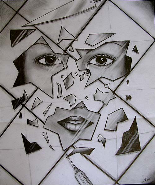 500x596 Rhyming - Broken Mirror Drawing