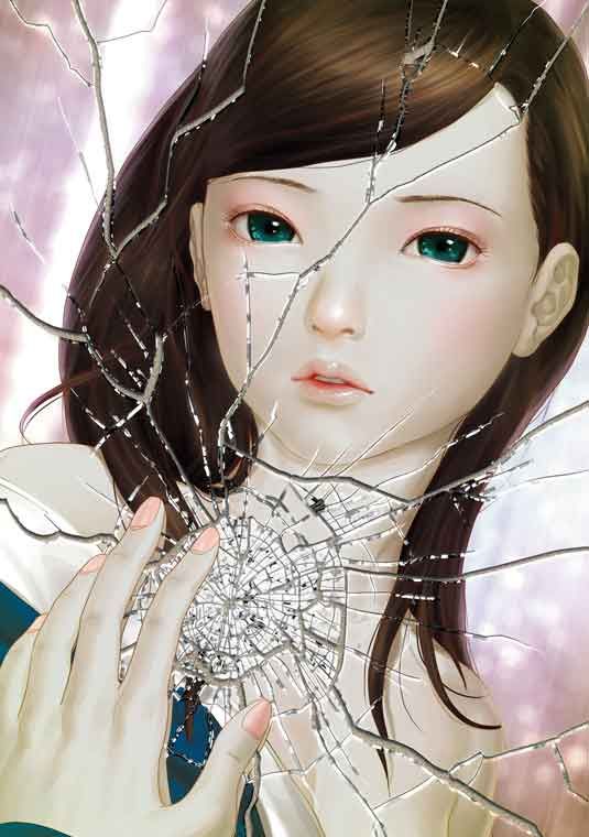 535x760 How To Paint Reflections In A Broken Mirror Drawing Digital - Broken Mirror Reflection Drawing