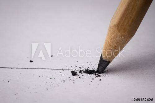 500x334 Close Up Of Broken Pencil With Drawing Line On Textured White - Broken Pencil Drawing