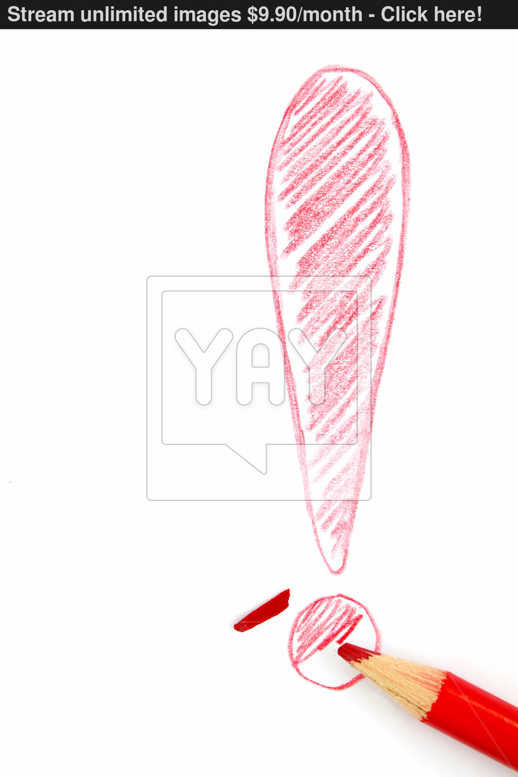 1067x1600 Drawing Of Red Exclamation Mark And Broken Pencil Image - Broken Pencil Drawing