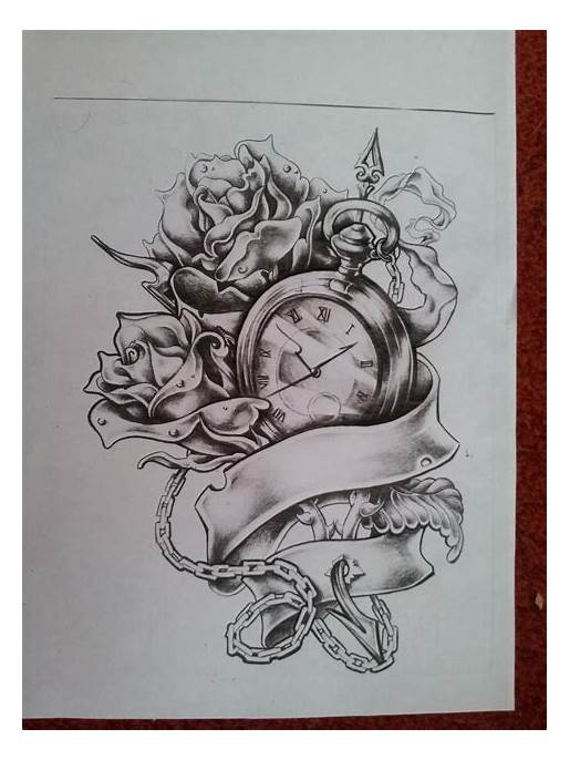 Broken Pocket Watch Drawing at PaintingValley.com | Explore collection ...