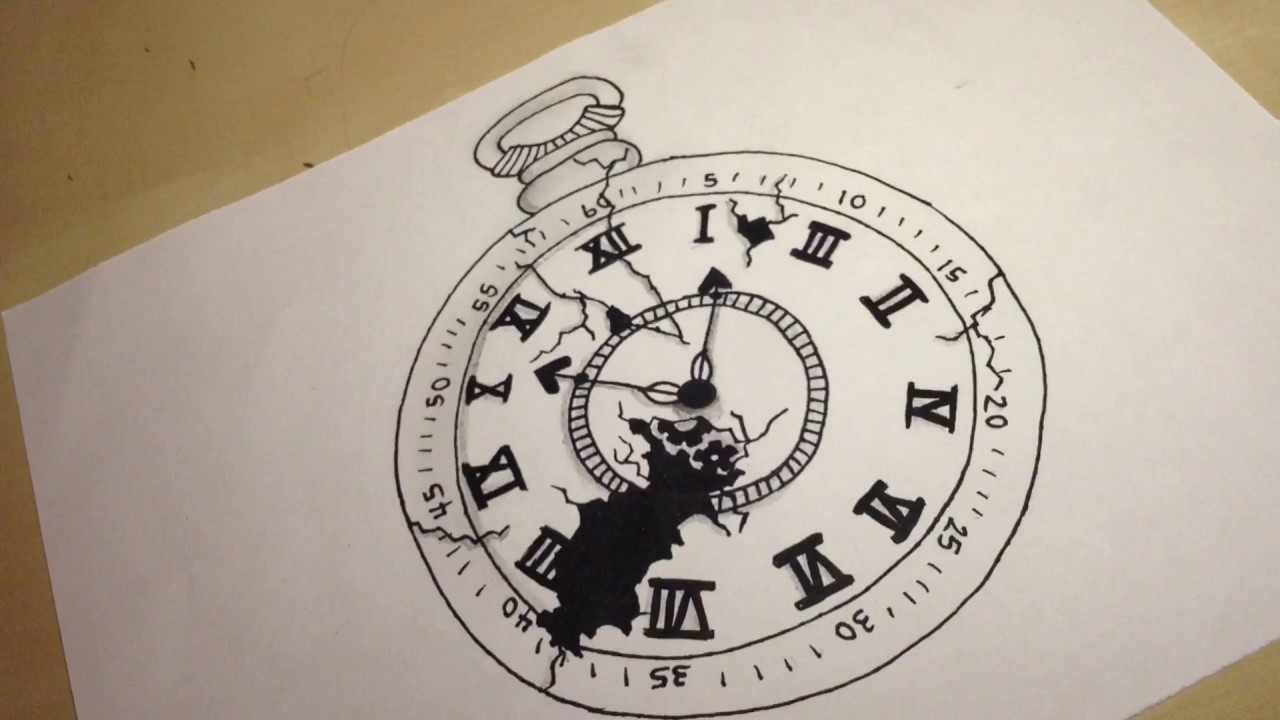 Broken Pocket Watch Drawing at Explore collection