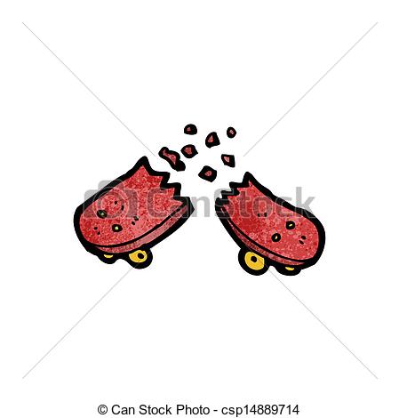 449x470 Broken Skateboard Cartoon Vector Clip Art - Broken Skateboard Drawing