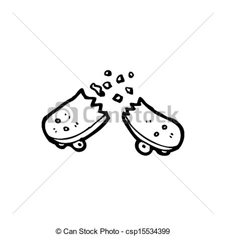 450x470 Broken Skateboard Cartoon - Broken Skateboard Drawing