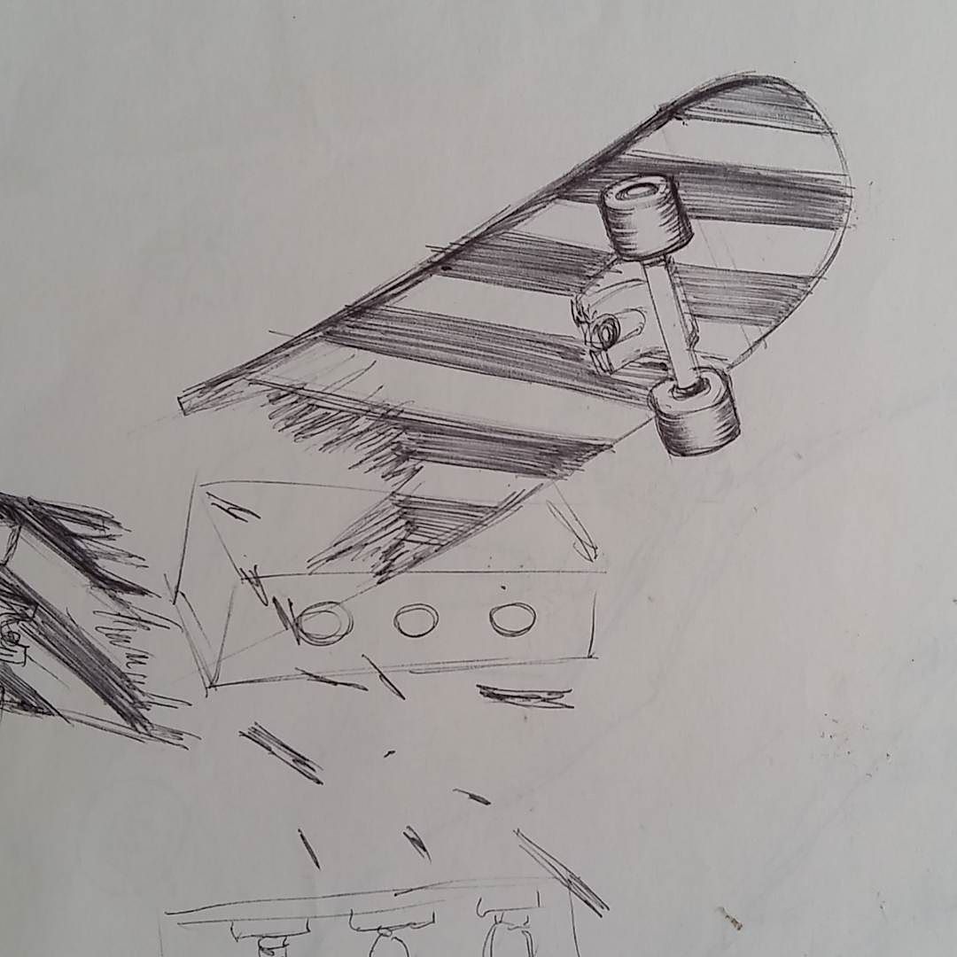 Broken Skateboard Drawing at Explore collection of