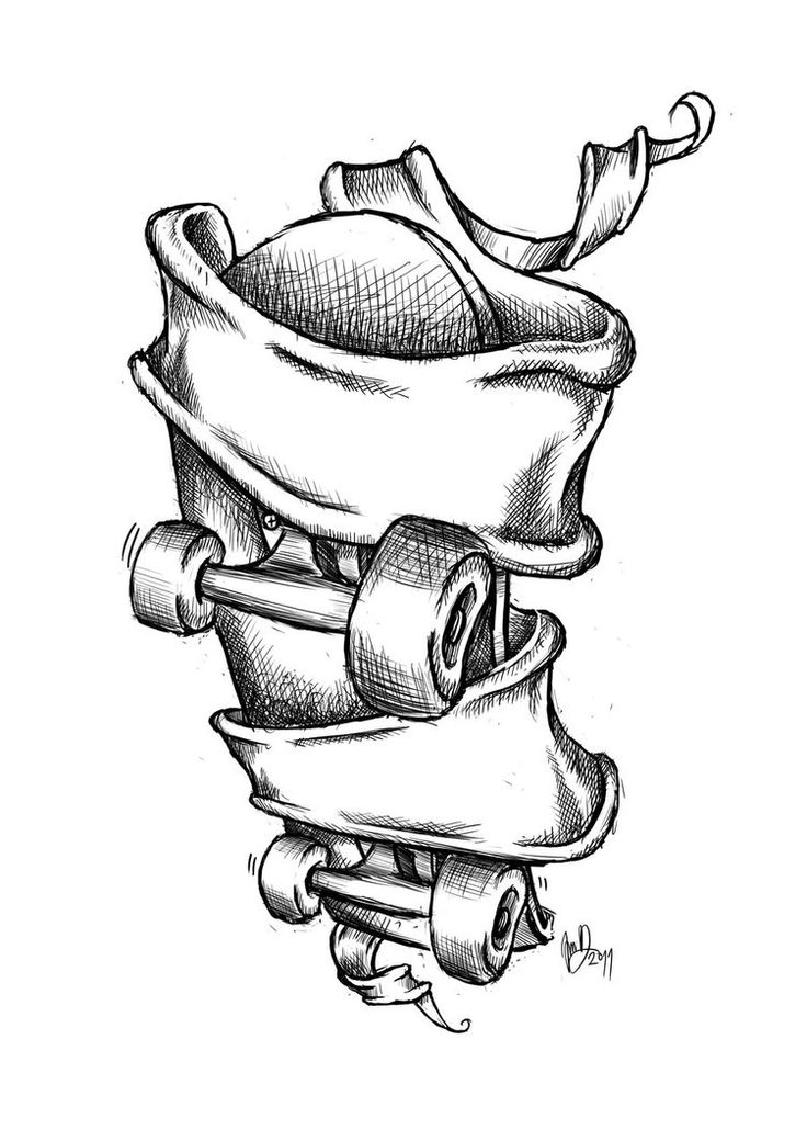 736x1040 Skateboarding Drawing Free Download - Broken Skateboard Drawing