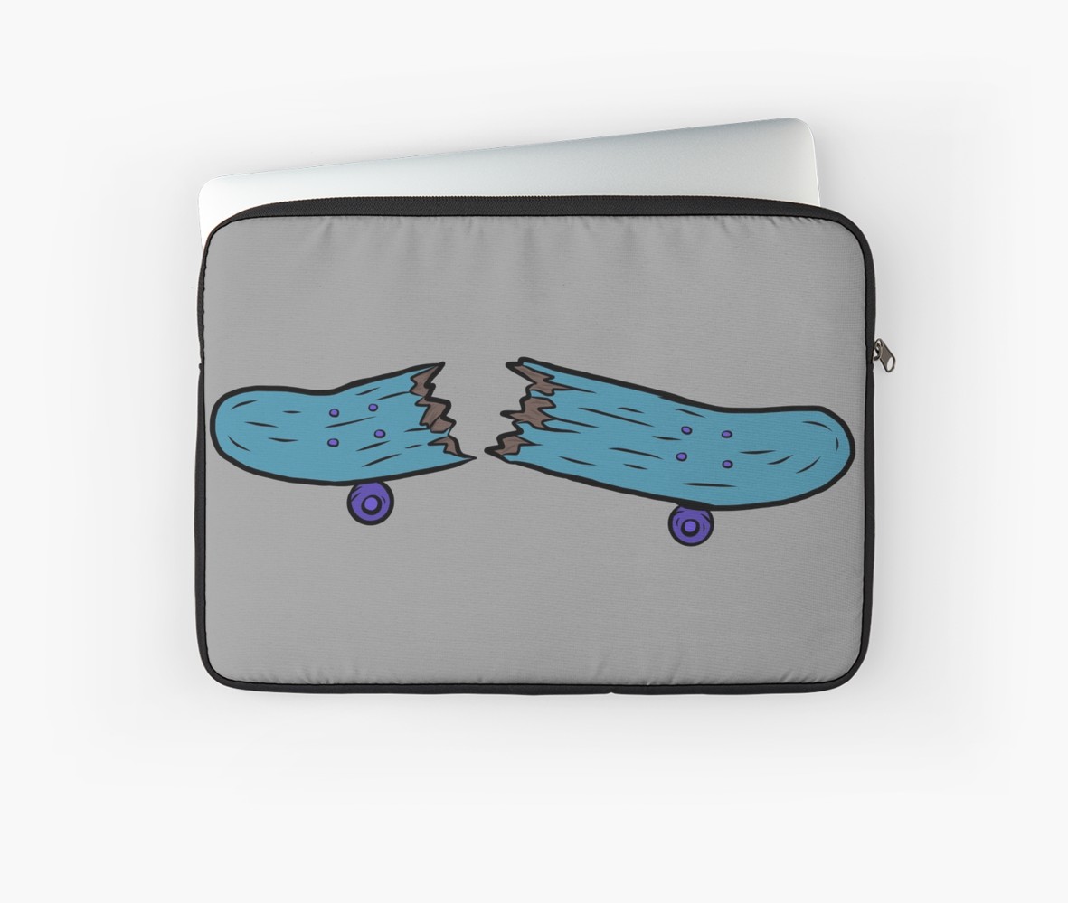 1181x999 Broken Skateboard Art Laptop Sleeve - Broken Skateboard Drawing