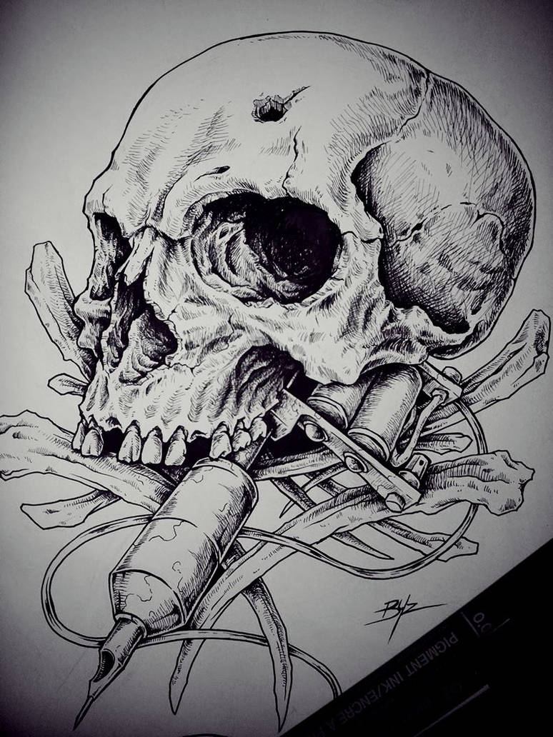 774x1032 Broken Skull Tattoo - Broken Skull Drawing