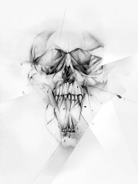 450x600 Group Of Broken Skull Tattoo Design - Broken Skull Drawing