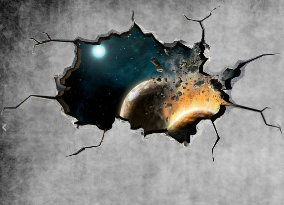 570x412 Images Of Broken Wall Drawing - Broken Wall Drawing