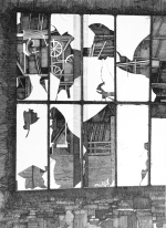 150x206 Broken Window In Black White Pen And Ink Drawings Gallery - Broken Window Drawing