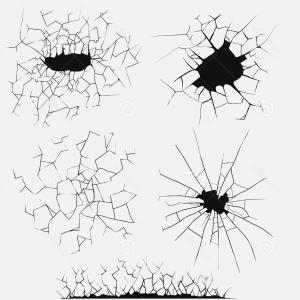 300x300 Vector Broken Window Hand Draw Set Lazttweet - Broken Window Drawing