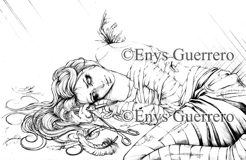 794x518 Broken Wings Coloring - Broken Wings Drawing