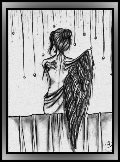 500x675 broken wings angels fairies in wings drawing, art, draw - Broken Wings Drawing