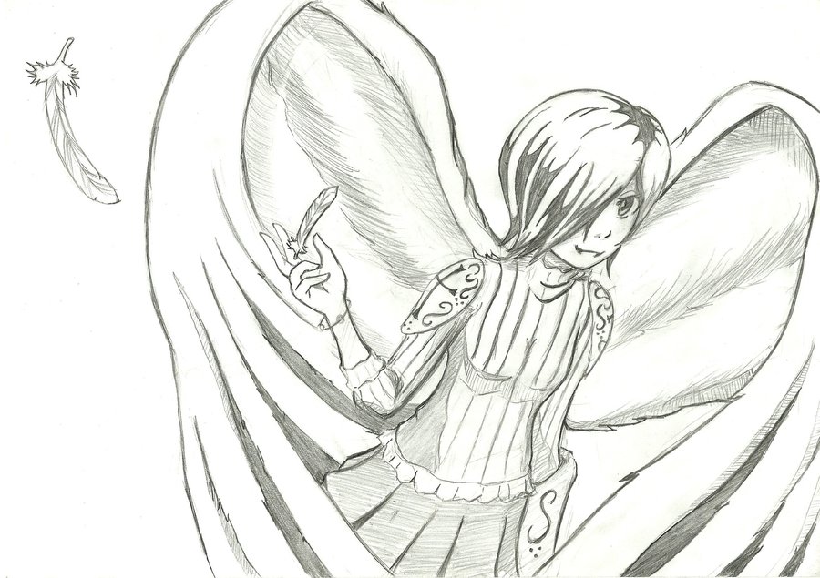 900x635 How To Draw Broken Wings - Broken Wings Drawing