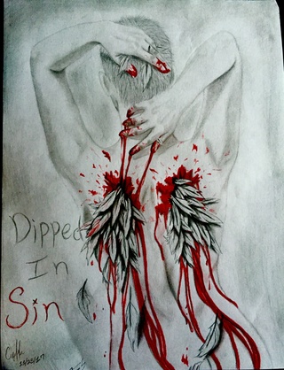 320x418 Brokenwings Drawings On Paigeeworld Pictures Of Brokenwings - Broken Wings Drawing