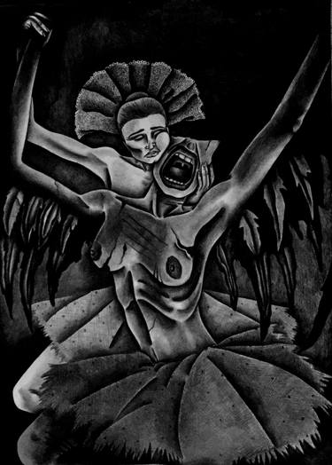 375x524 Broken Wings Drawing - Broken Wings Drawing