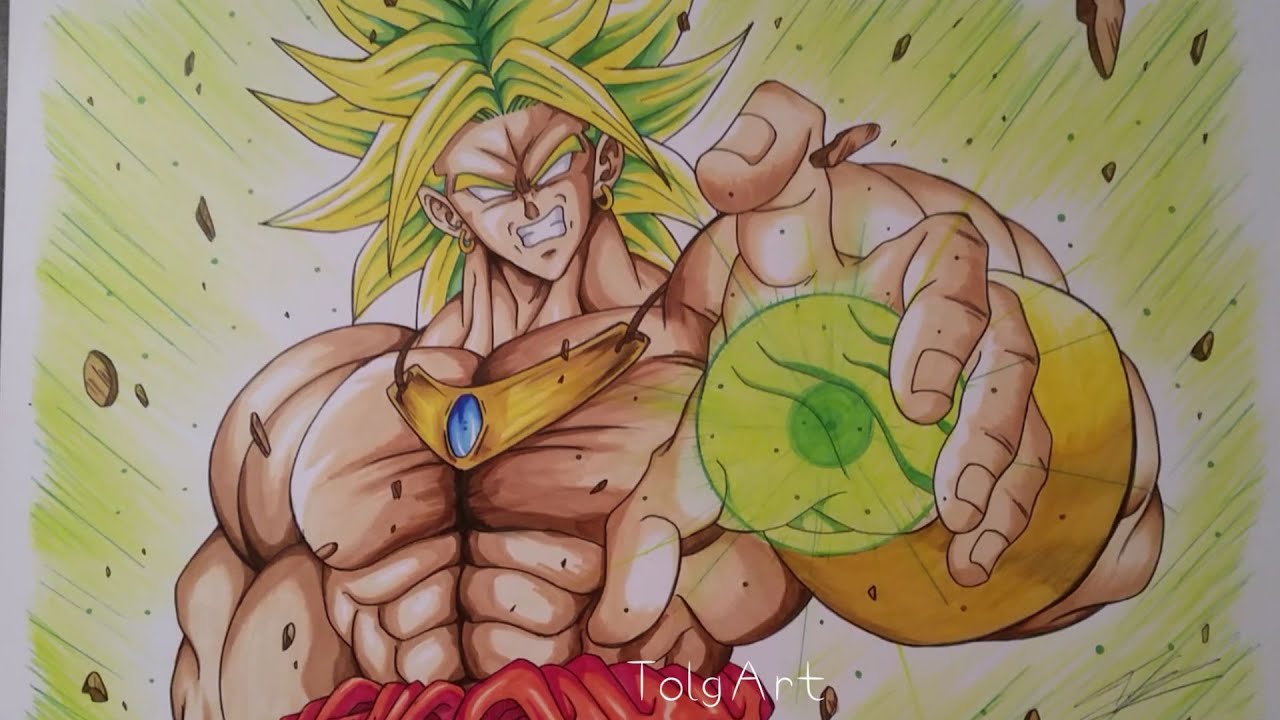 1280x720 Drawing Broly The Saiyan Of Legend - Broly Drawing
