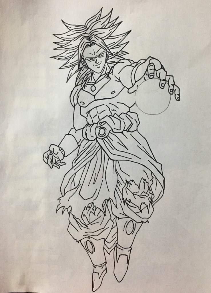 738x1024 Super Saiyan Broly Drawing Dragonballz Amino - Broly Drawing