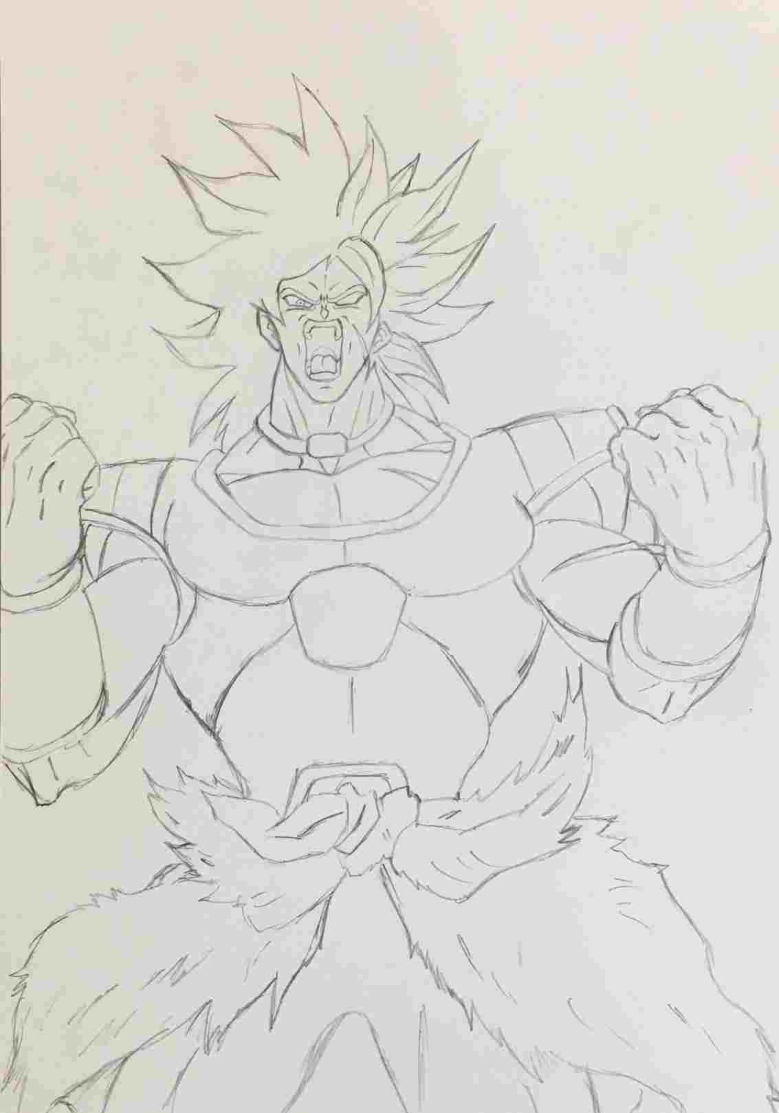 1133x1618 Turning The Sketch From Before Into A Rhthenordicoztumblrcom - Broly Drawing