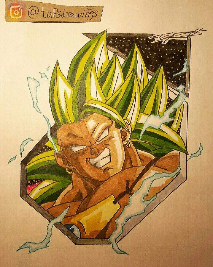 718x897 broly legendary super saiyan drawing dragonballz amino - Broly Drawing