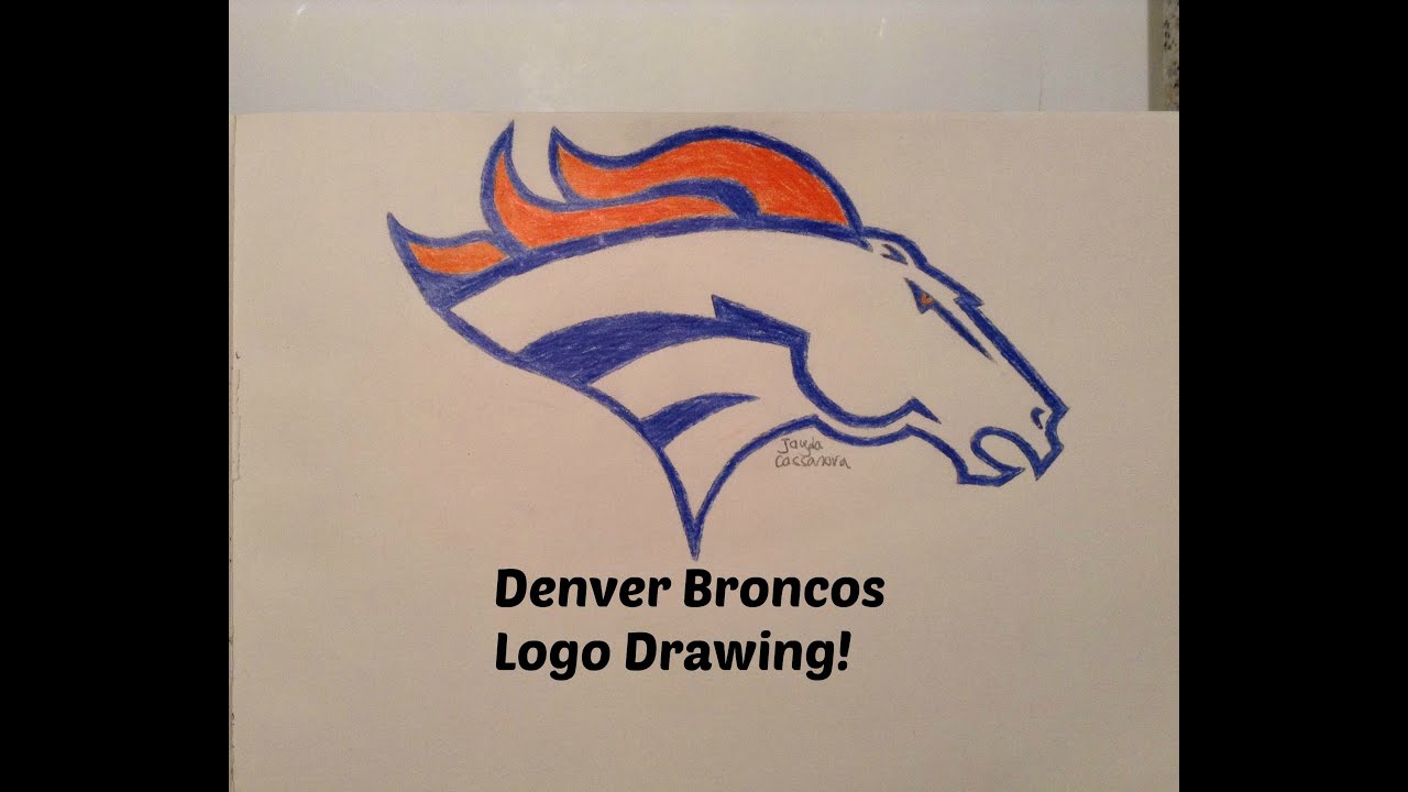1280x720 denver broncos logo drawing - Broncos Drawing