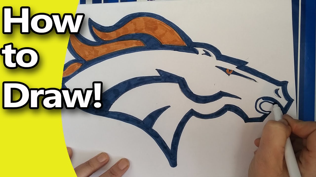 1280x720 how to draw the denver broncos logo step - Broncos Drawing