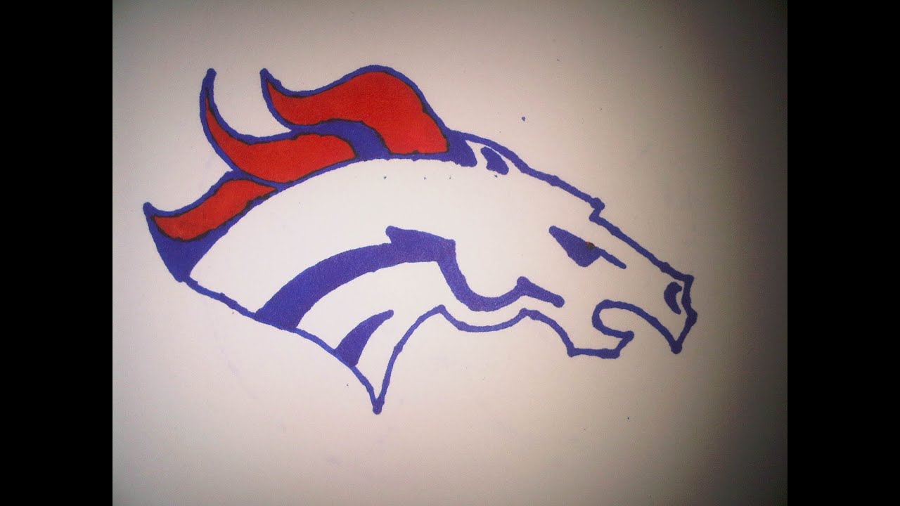 1280x720 how to draw the denver broncos logo - Broncos Drawing