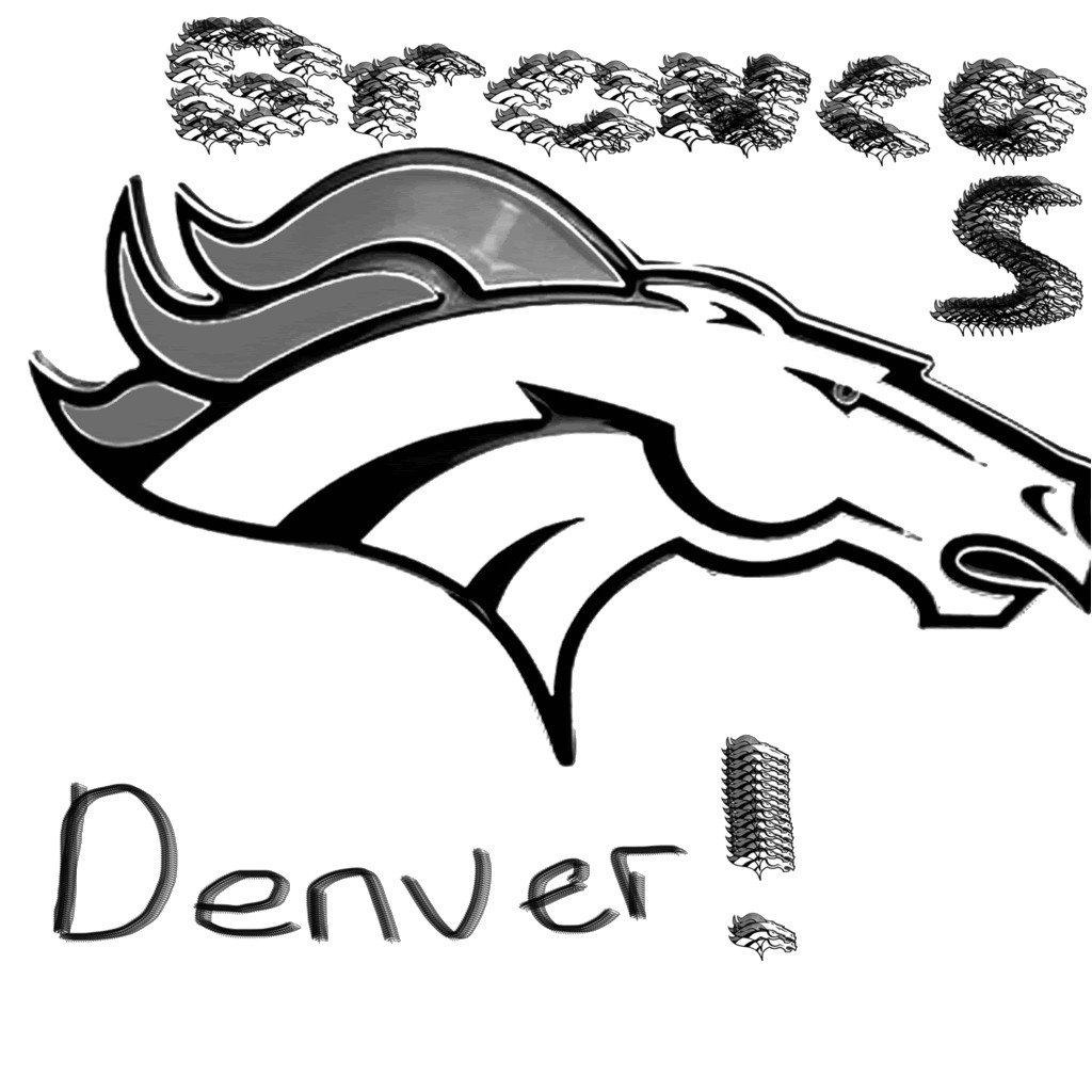 1024x1024 Collection Of Denver Broncos Logo Drawing Download Them And Try - Broncos Logo Drawing