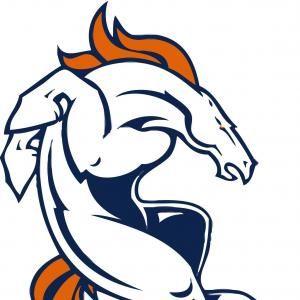 300x300 Denver Broncos Nfl Logo Decal For Arenawp - Broncos Logo Drawing