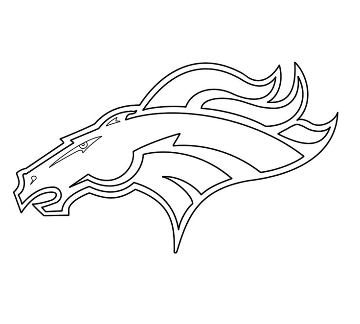 736x662 Gorgeous Inspiration Denver Broncos Printable Logo Nfl Coloring - Broncos Logo Drawing