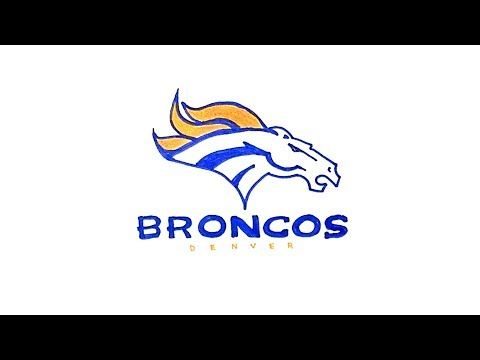 480x360 How To Draw The Denver Broncos Logo How To Draw Stuff Denver - Broncos Logo Drawing