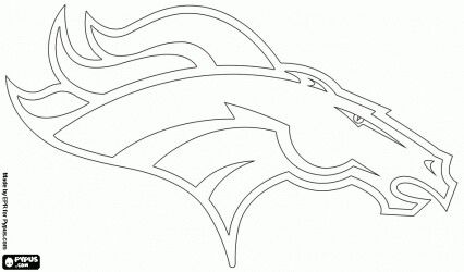 426x250 Stencil Denver Broncos Colors, Broncos Logo - Broncos Logo Drawing