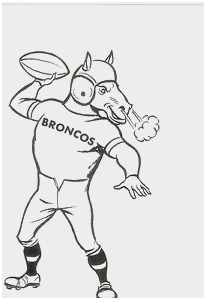 206x300 Broncos Logo Coloring - Broncos Logo Drawing