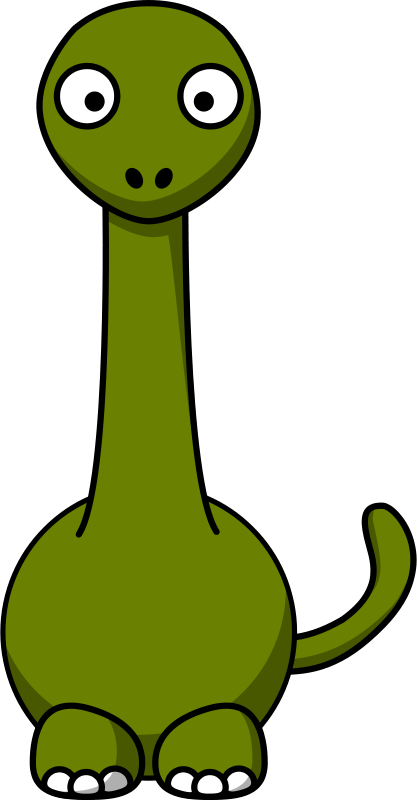 417x800 Cartoon Brontosaurus - Brontosaurus Drawing