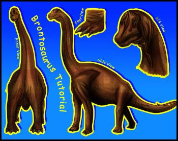 350x276 How To Draw How To Draw A Brontosaurus - Brontosaurus Drawing