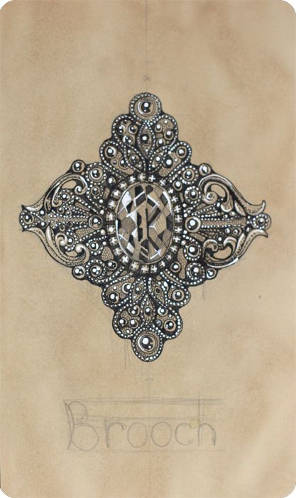 417x700 jewelry sketch - Brooch Drawing