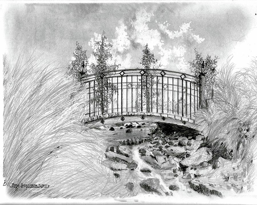 900x719 Brook To Lake Mira Mar Drawing - Brook Drawing