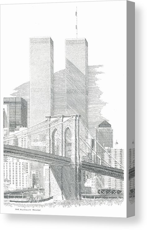 473x740 The Brooklyn Bridge Canvas Print Canvas Art - Brooklyn Bridge Line Drawing