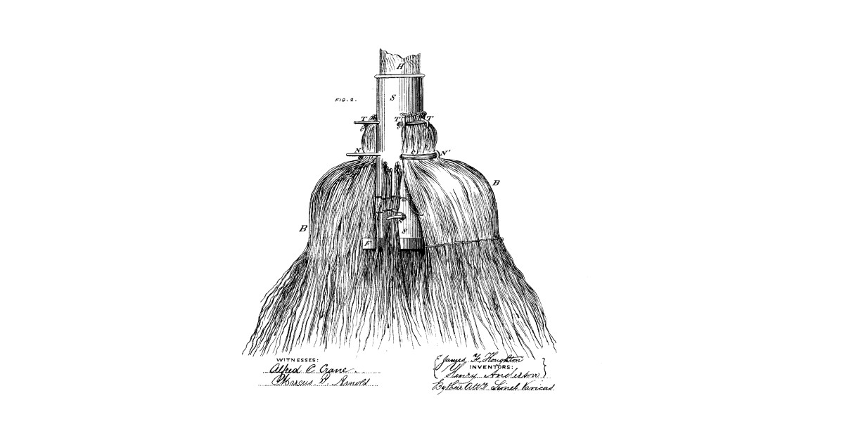 1200x630 broom handle socket vintage patent hand drawing - Broom Drawing