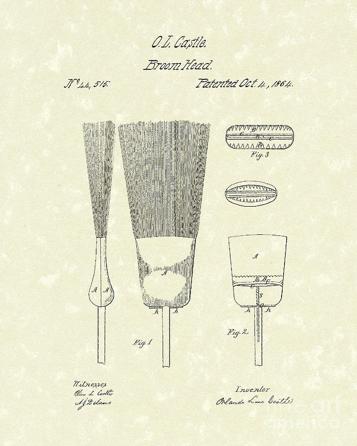 720x900 broom head patent art drawing - Broom Drawing