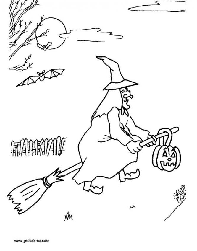 666x850 Broom Coloring Pages, Drawing For Kids, Free Online Games - Broomstick Drawing