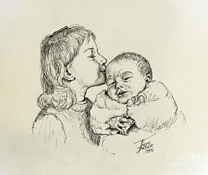 300x253 sibling love drawing - Brother And Sister Drawing