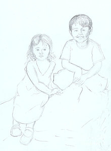 220x300 sister and brother drawings fine art america - Brother And Sister Drawing