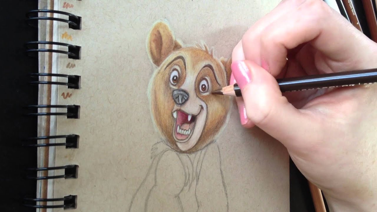 1280x720 drawing time lapse koda from brother bear - Brother Bear Drawing